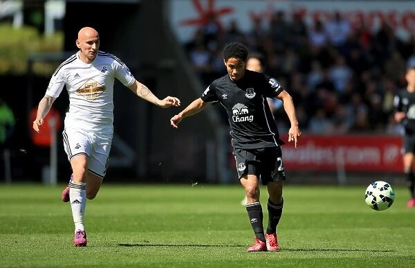 Intense Rivalry: Shelvey vs. Pienaar in Swansea City vs. Everton Premier League Clash