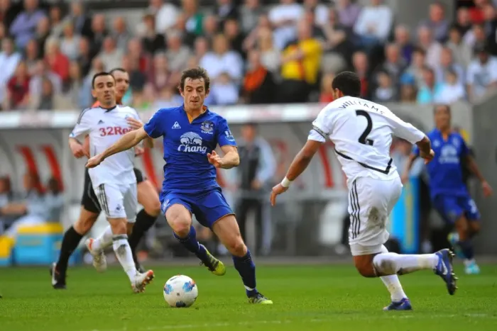 Framed Print : Intense Rivalry: Williams vs. Baines - Swansea City vs. Everton, Premier League Clash (24 March 2012, Liberty Stadium): A Battle for Supremacy Framed Print : Intense Rivalry: Williams vs. Baines - Swansea City vs. Everton, Premier League Clash (24 March 2012, Liberty Stadium): A Battle for Supremacy