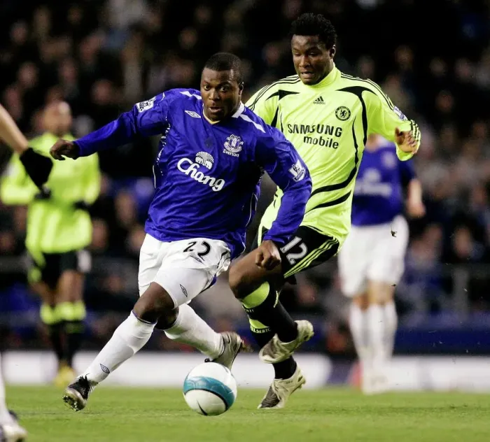 Framed Print : Intense Rivalry: Yakubu vs Mikel Battle at Goodison Park - Everton vs Chelsea, Barclays Premier League, 17th April 2008 Framed Print : Intense Rivalry: Yakubu vs Mikel Battle at Goodison Park - Everton vs Chelsea, Barclays Premier League, 17th April 2008