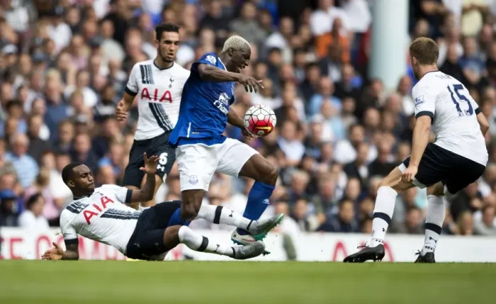 Framed Print : Intense Tackle: Danny Rose vs. Arouna Kone (Premier League: Tottenham Hotspur vs. Everton)