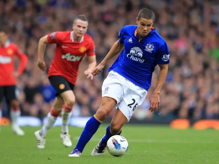 Framed Print : Jack Rodwell in Action: Everton vs Manchester United, Barclays Premier League (29 October 2011)