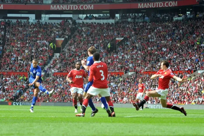 Framed Print : Jack Rodwell's Determined Shot at Old Trafford: Manchester United vs. Everton, Barclays Premier League (23 April 2011) Framed Print : Jack Rodwell's Determined Shot at Old Trafford: Manchester United vs. Everton, Barclays Premier League (23 April 2011)