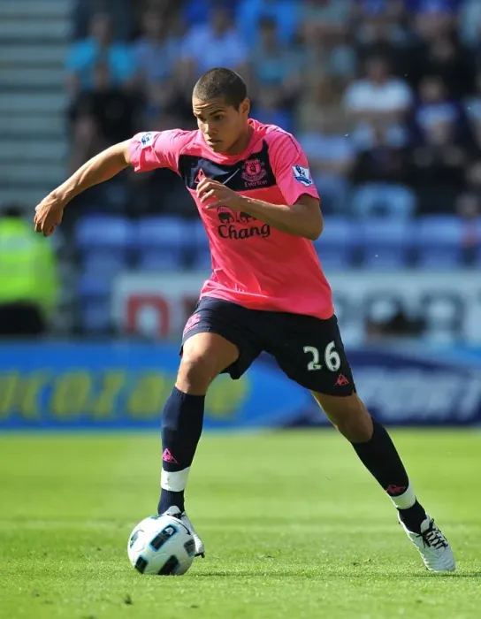 Framed Print : Jack Rodwell's Intense Performance: Everton vs. Wigan Athletic (BPL, 30 April 2011)