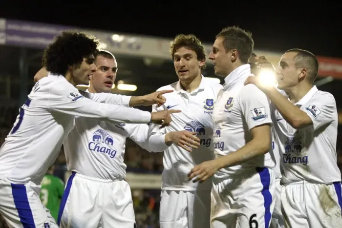 Framed Print : Jagielka Scores Everton's Second Goal in FA Cup Fifth Round Clash vs Oldham Athletic Framed Print : Jagielka Scores Everton's Second Goal in FA Cup Fifth Round Clash vs Oldham Athletic