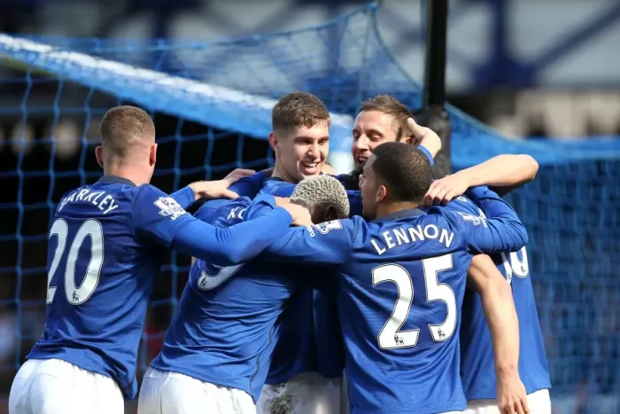 Framed Print : Jagielka Scores First Goal: Everton vs. Southampton in Premier League at Goodison Park Framed Print : Jagielka Scores First Goal: Everton vs. Southampton in Premier League at Goodison Park
