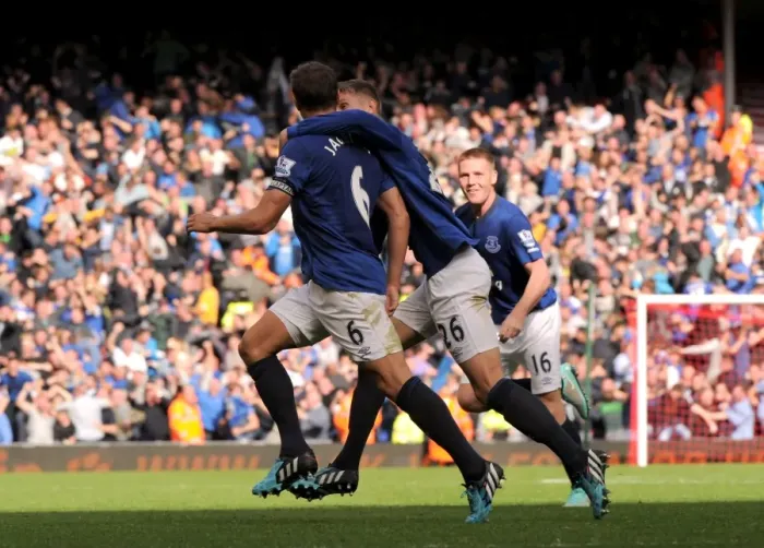 Framed Print : Jagielka's Rivalry-Defying Goal: Everton's Historic First at Anfield Framed Print : Jagielka's Rivalry-Defying Goal: Everton's Historic First at Anfield