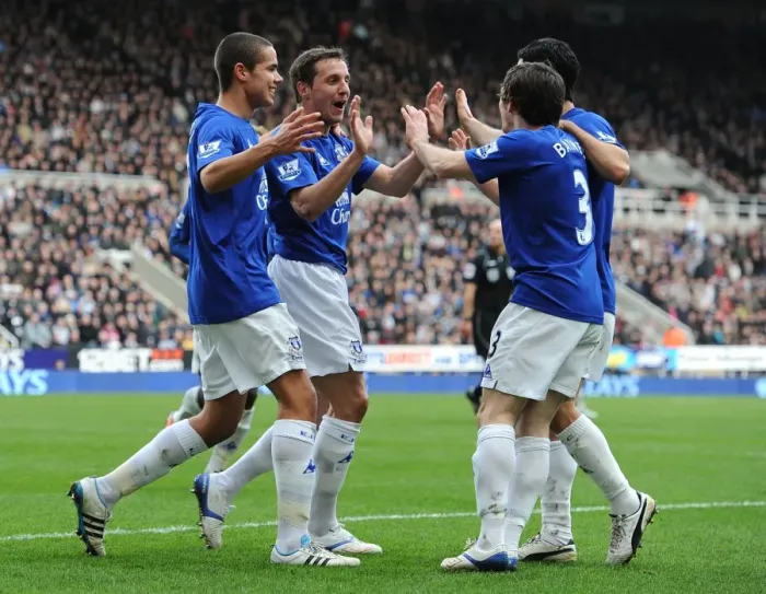 Framed Print : Jagielka's Strike: Everton's Second Goal vs. Newcastle United (05 March 2011, Barclays Premier League) Framed Print : Jagielka's Strike: Everton's Second Goal vs. Newcastle United (05 March 2011, Barclays Premier League)