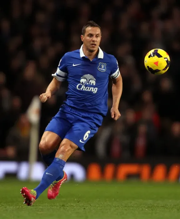Framed Print : Jagielka's Victory: Everton's 1-0 Triumph over Manchester United at Old Trafford (Premier League 2013-14)