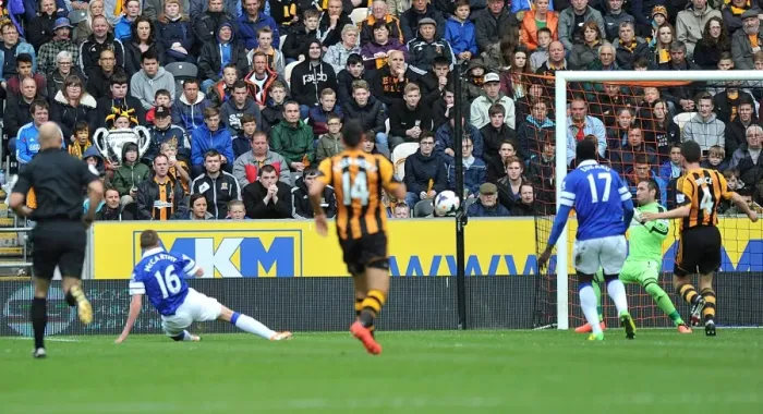 Framed Print : James McCarthy Scores Opening Goal: Everton's 2-0 Victory over Hull City (May 11, 2014, KC Stadium) Framed Print : James McCarthy Scores Opening Goal: Everton's 2-0 Victory over Hull City (May 11, 2014, KC Stadium)
