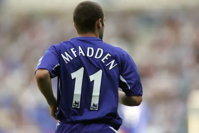 Framed Print : James McFadden: Everton Forward in Action