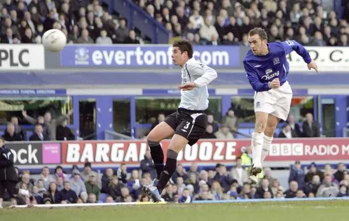Framed Print : James McFadden Scores His Historic First Goal for Everton Framed Print : James McFadden Scores His Historic First Goal for Everton