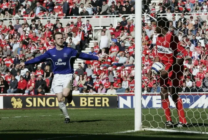 Framed Print : James McFadden's Debut Goal: Everton's Victory at Middlesbrough, FA Barclays Premiership 05 / 06 Framed Print : James McFadden's Debut Goal: Everton's Victory at Middlesbrough, FA Barclays Premiership 05 / 06