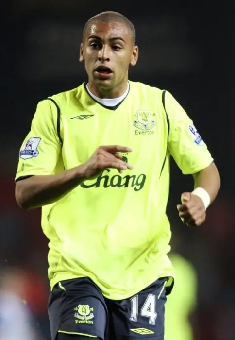 Framed Print : James Vaughan: In Action for Everton, 2008-09 Season Framed Print : James Vaughan: In Action for Everton, 2008-09 Season