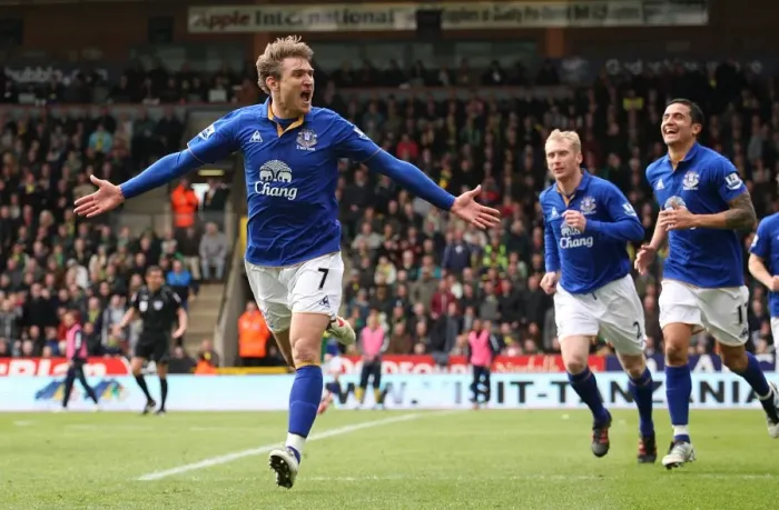 Framed Print : Jelavic Doubles: Everton's Thrilling Win Against Norwich City (07.04.2012, Barclays Premier League) Framed Print : Jelavic Doubles: Everton's Thrilling Win Against Norwich City (07.04.2012, Barclays Premier League)
