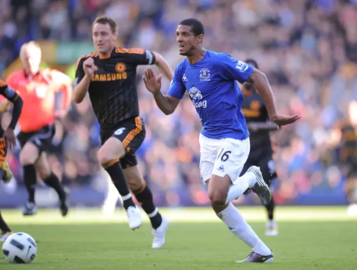Framed Print : Jermaine Beckford's Last-Minute Thriller: Outrunning John Terry to Secure Everton's Victory over Chelsea (May 22, 2011, Barclays Premier League) Framed Print : Jermaine Beckford's Last-Minute Thriller: Outrunning John Terry to Secure Everton's Victory over Chelsea (May 22, 2011, Barclays Premier League)