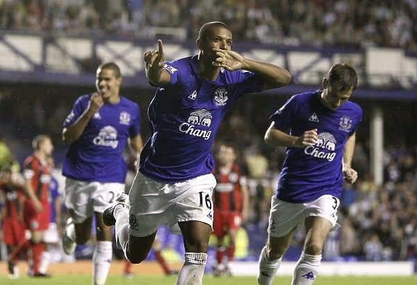 Jermaine Beckford's Penalty Seals Everton's 3-0 Victory Over Huddersfield Town (Carling Cup 2010)