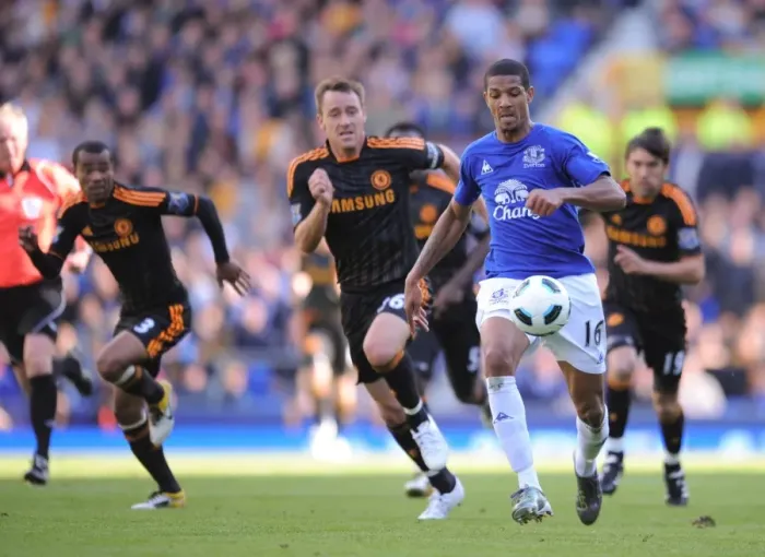 Framed Print : Jermaine Beckford's Thrilling Last-Minute Win: Outrunning John Terry at Goodison Park (May 22, 2011)