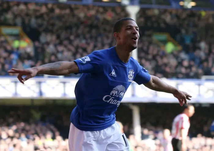 Framed Print : Jermaine Beckford's Thrilling Opener: Kickstarting Everton's Victory (Feb 26, 2011 vs. Sunderland)