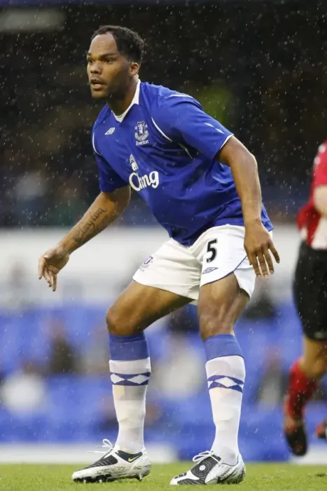 Framed Print : Joleon Lescott in Action: Everton vs PSV Eindhoven at Goodison Park (2008) Framed Print : Joleon Lescott in Action: Everton vs PSV Eindhoven at Goodison Park (2008)