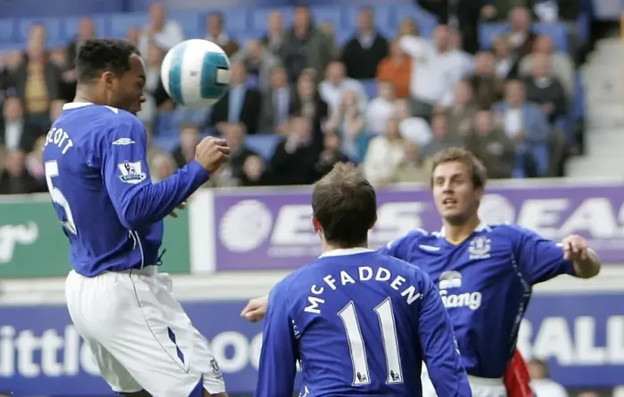 Framed Print : Joleon Lescott Scores First Everton Goal vs. Middlesbrough (September 30, 2007) Framed Print : Joleon Lescott Scores First Everton Goal vs. Middlesbrough (September 30, 2007)