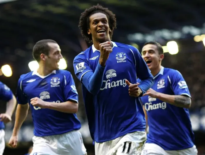 Framed Print : Jo's Double: Everton Star's Exuberant Celebration After Scoring Second Goal Against Bolton Wanderers (07 / 02 / 09) Framed Print : Jo's Double: Everton Star's Exuberant Celebration After Scoring Second Goal Against Bolton Wanderers (07 / 02 / 09)