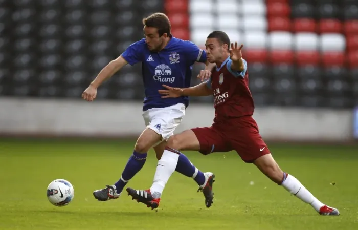 Framed Print : Jose Baxter vs. Aston Villa: Everton's Star Midfielder Faces Off in Barclays Premier Reserve League at Halton Stadium Framed Print : Jose Baxter vs. Aston Villa: Everton's Star Midfielder Faces Off in Barclays Premier Reserve League at Halton Stadium