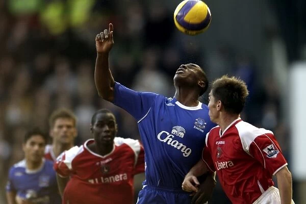 Joseph Yobo. Matt Holland in action with Everton's Joseph Yobo