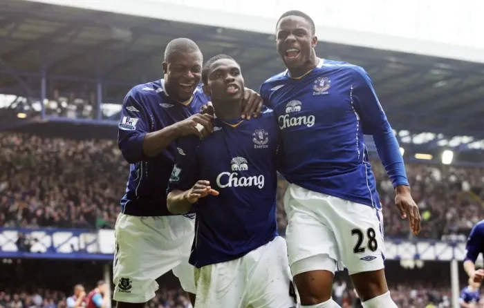 Framed Print : Joseph Yobo's Double: Everton's Second Goal vs. Aston Villa (27 / 4 / 08) Framed Print : Joseph Yobo's Double: Everton's Second Goal vs. Aston Villa (27 / 4 / 08)