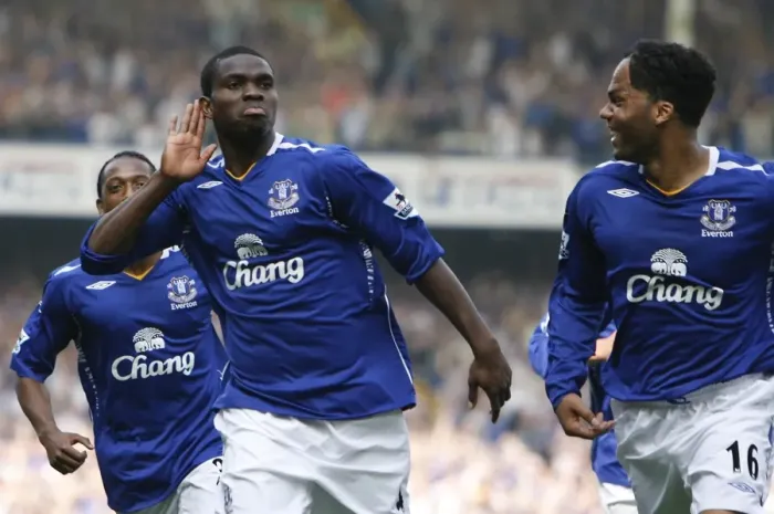 Framed Print : Joseph Yobo's Double: Everton's Second Goal vs. Portsmouth (5 / 5 / 07, Goodison Park) Framed Print : Joseph Yobo's Double: Everton's Second Goal vs. Portsmouth (5 / 5 / 07, Goodison Park)
