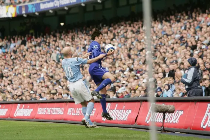 Framed Print : Kevin Kilbane vs. Danny Mills: A Football Battle - Kilbane Outmaneuvered by Mills Framed Print : Kevin Kilbane vs. Danny Mills: A Football Battle - Kilbane Outmaneuvered by Mills