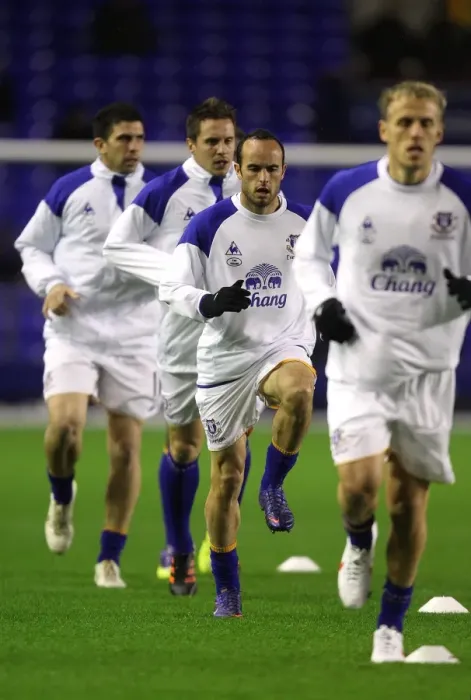 Framed Print : Landon Donovan Joins Everton FC for Pre-Match Warm-up (vs Bolton Wanderers, 04 January 2012) Framed Print : Landon Donovan Joins Everton FC for Pre-Match Warm-up (vs Bolton Wanderers, 04 January 2012)