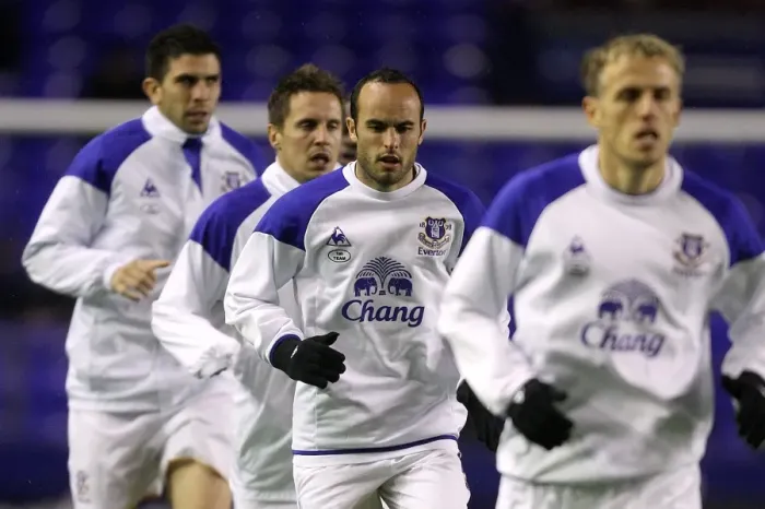 Framed Print : Landon Donovan Joins Everton FC Team Warm-up Before Everton vs Bolton Wanderers (04 January 2012) Framed Print : Landon Donovan Joins Everton FC Team Warm-up Before Everton vs Bolton Wanderers (04 January 2012)
