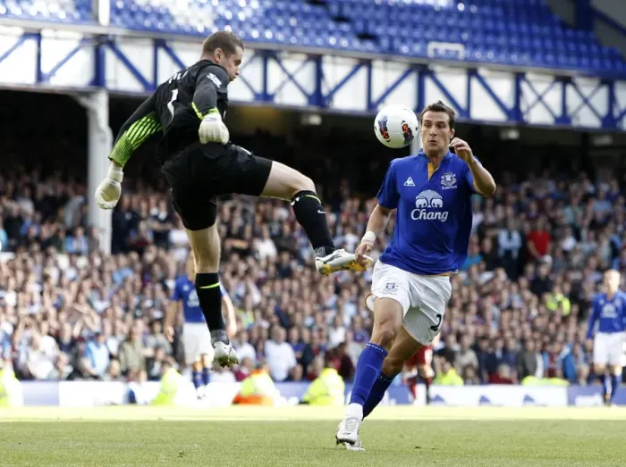 Framed Print : Last-Minute Thriller at Goodison Park: Shay Given Denies Apostolos Vellios as Aston Villa Holds Everton Framed Print : Last-Minute Thriller at Goodison Park: Shay Given Denies Apostolos Vellios as Aston Villa Holds Everton