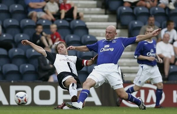 Lee Carsley puts in a challenge - Everton Mandatory Credit: Action Images  /  Lee Smith