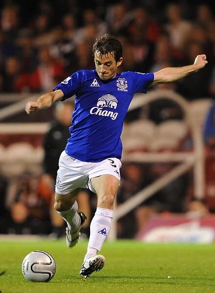 Leighton Baines in Action: Everton vs. Brentford, Carling Cup Third Round, Griffin Park (September 2010)