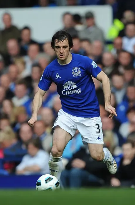 Framed Print : Leighton Baines in Action: Everton vs. Blackburn Rovers, Barclays Premier League (16 April 2011, Goodison Park)