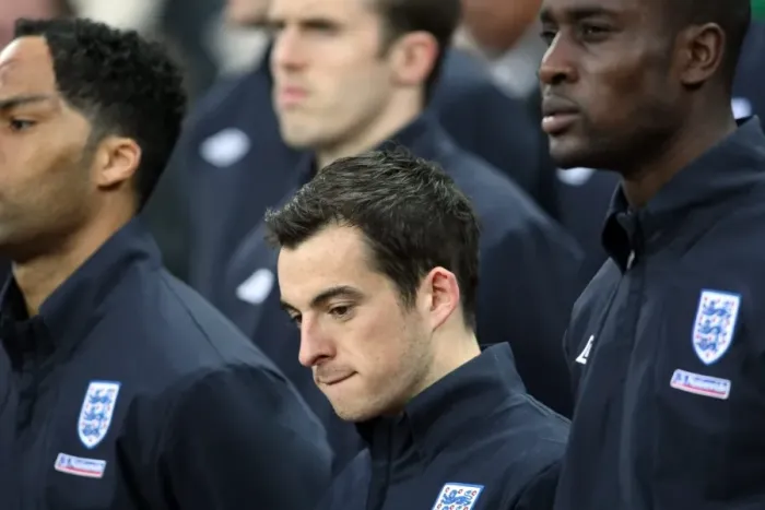 Framed Print : Leighton Baines Gears Up at Wembley: England's Sub Ready for Friendly Against Slovakia