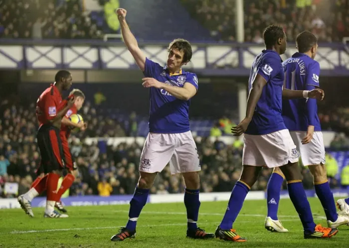 Framed Print : Leighton Baines Penalty: Everton's FA Cup Victory over Tamworth (07.01.2012) Framed Print : Leighton Baines Penalty: Everton's FA Cup Victory over Tamworth (07.01.2012)