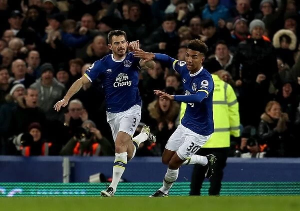 Leighton Baines Scores First Goal: Everton's Thrilling Victory Over Manchester United at Goodison Park, Premier League