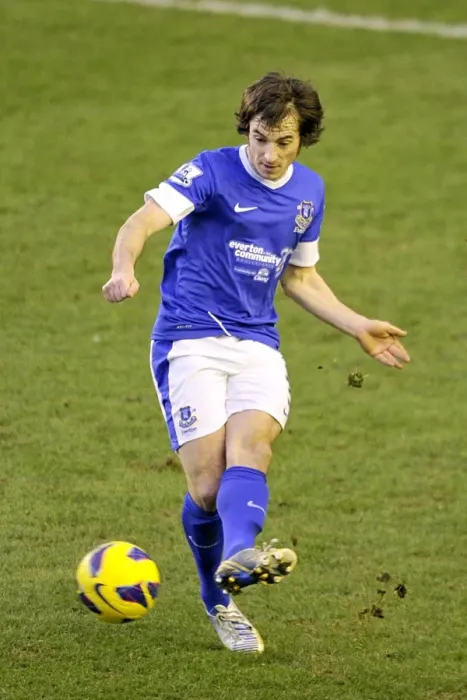 Framed Print : Leighton Baines Unforgettable Performance: Everton vs. Aston Villa's Thrilling 3-3 Draw (02-02-2013)