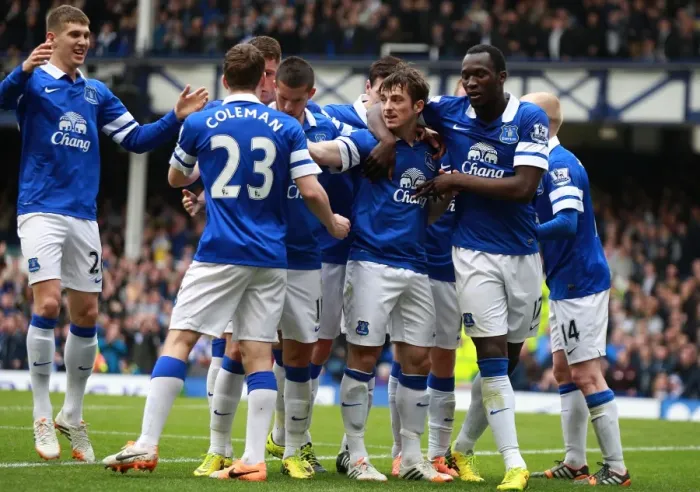 Framed Print : Leighton Baines's Goal: Everton's Victory Over Manchester United in Premier League (21-04-2014)
