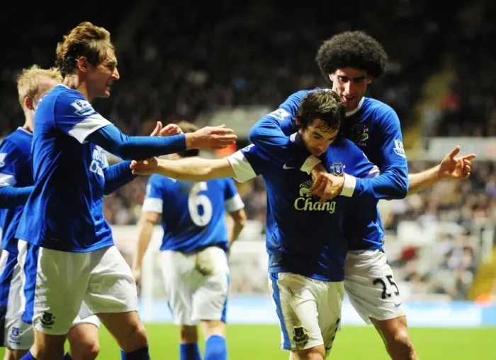 Framed Print : Leighton Baines's Stunner: Everton's 2-1 Win at Newcastle United (BPL, 02-01-2013)