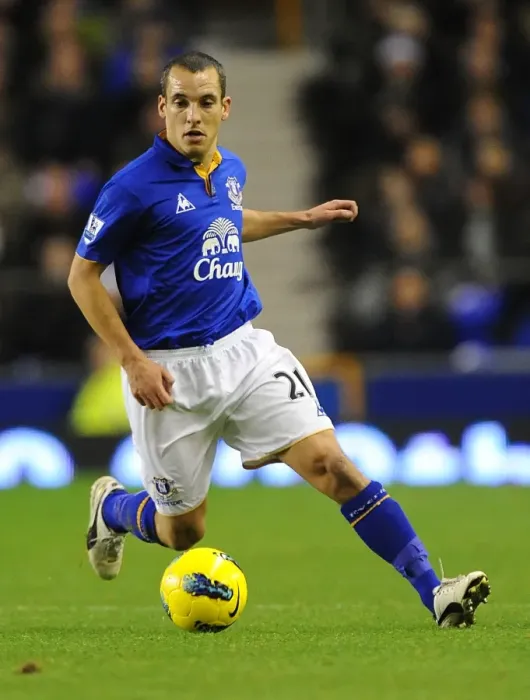Framed Print : Leon Osman in Action: Everton vs Swansea City, Barclays Premier League (21 December 2011)