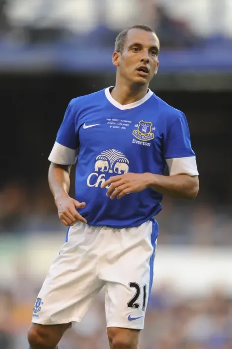 Framed Print : Leon Osman in Action: Everton's Pre-Season Battle against AEK Athens at Goodison Park Framed Print : Leon Osman in Action: Everton's Pre-Season Battle against AEK Athens at Goodison Park