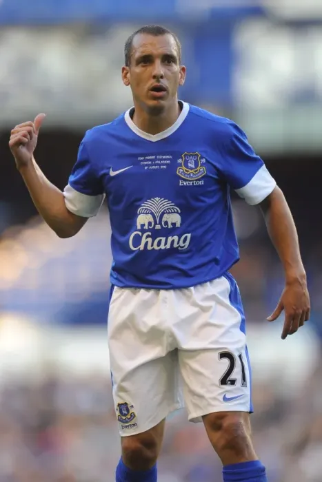 Framed Print : Leon Osman in Action: Everton's Pre-Season Clash against AEK Athens at Goodison Park