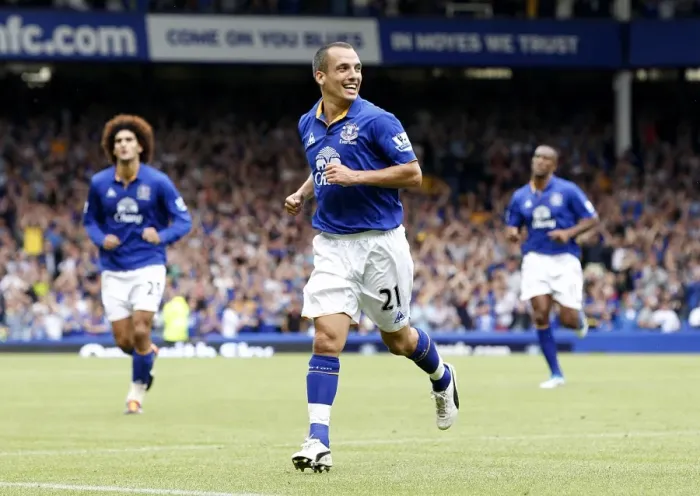 Framed Print : Leon Osman Scores First Goal: Everton's Thrilling Moment vs. Aston Villa (Barclays Premier League, Goodison Park, 10 September 2011) Framed Print : Leon Osman Scores First Goal: Everton's Thrilling Moment vs. Aston Villa (Barclays Premier League, Goodison Park, 10 September 2011)