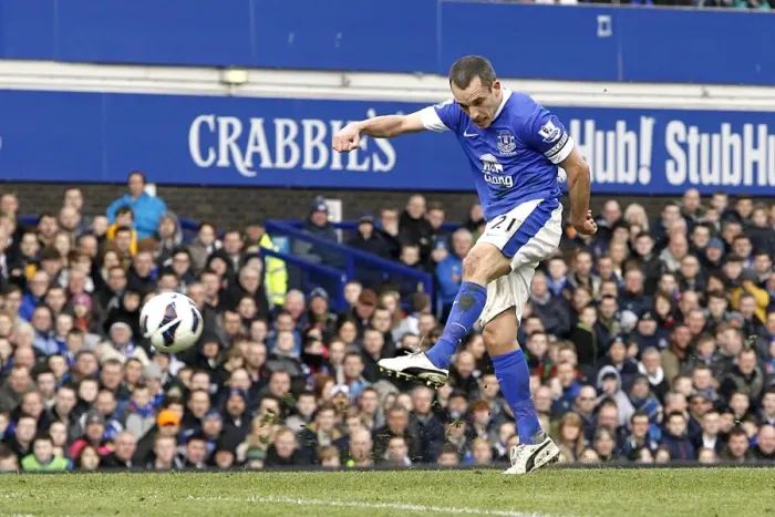 Framed Print : Leon Osman Scores the Opener: Everton's Triumph over Manchester City in the Barclays Premier League (16-03-2013, Goodison Park) Framed Print : Leon Osman Scores the Opener: Everton's Triumph over Manchester City in the Barclays Premier League (16-03-2013, Goodison Park)