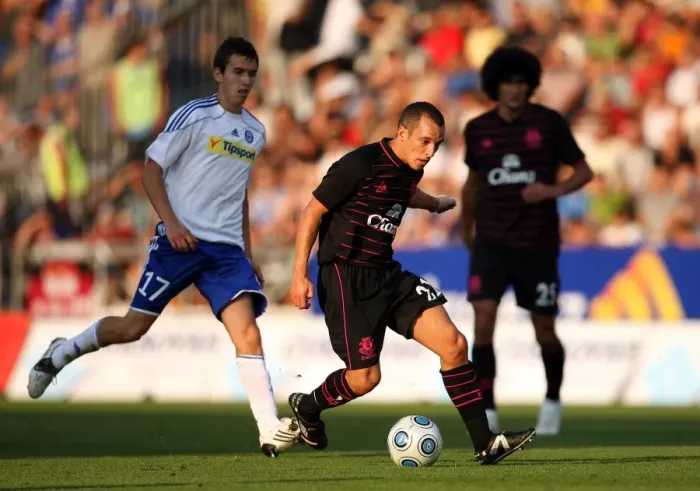 Framed Print : Leon Osman vs. Tomas Horava: A Battle for Ball Possession in Everton's UEFA Europa League Clash Framed Print : Leon Osman vs. Tomas Horava: A Battle for Ball Possession in Everton's UEFA Europa League Clash