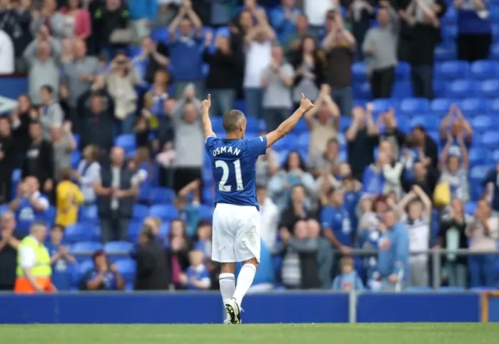 Framed Print : Leon Osman's Emotional Farewell: Everton vs. FC Porto at Goodison Park