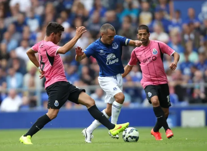 Framed Print : Leon Osman's Farewell Battle: Everton vs. FC Porto - Osman vs. Evandro & Neves Framed Print : Leon Osman's Farewell Battle: Everton vs. FC Porto - Osman vs. Evandro & Neves